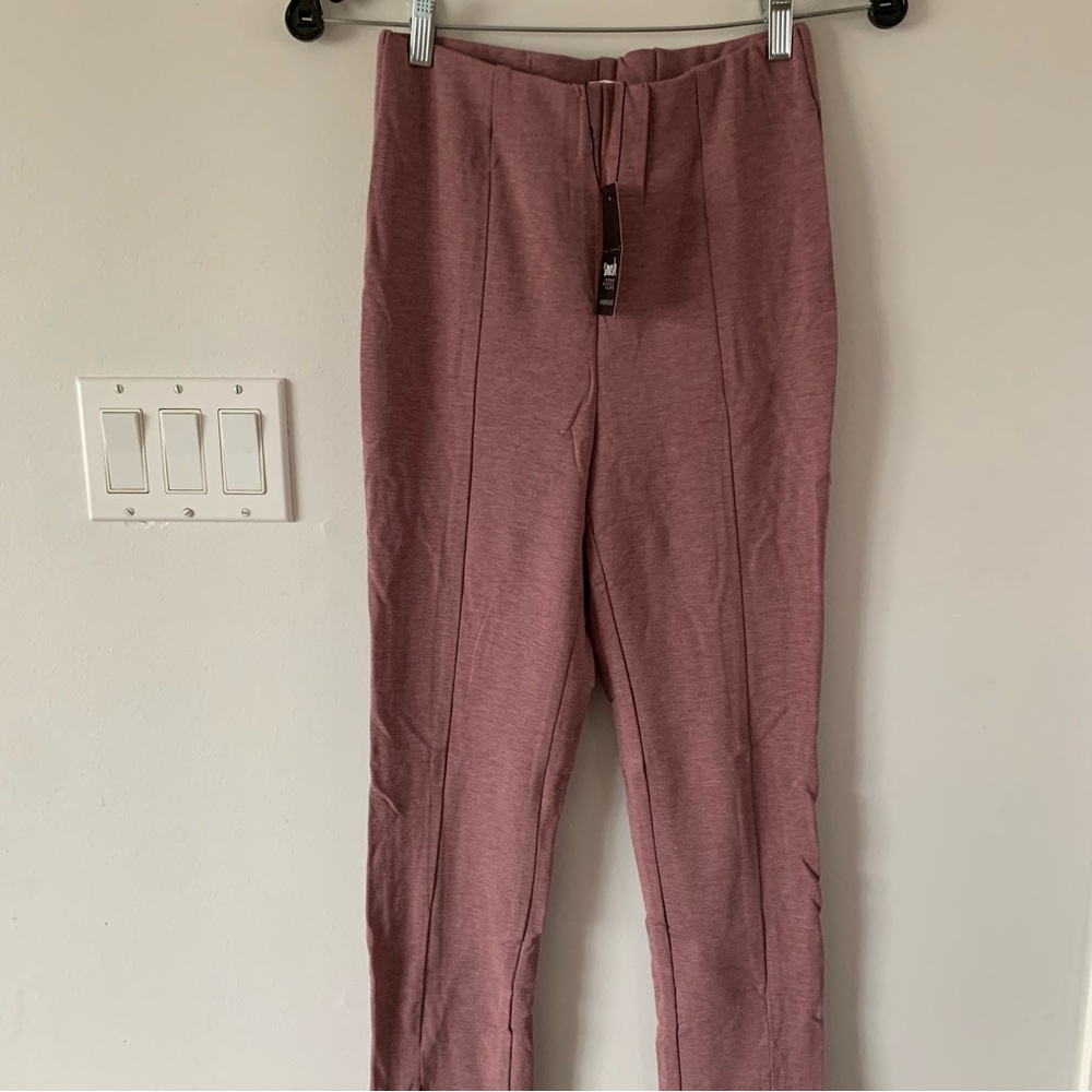 New Smash and Tess Emma High Rise Pants Front Slit Womens Small Heather Mauve